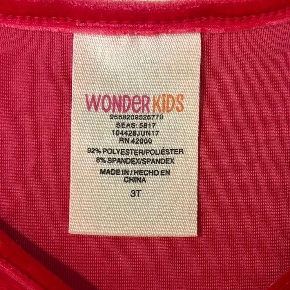 Girls 2T & 3T Velvety Slip On Dresses Short Sleeved New Bright Hot Pink - Picture 4 of 5